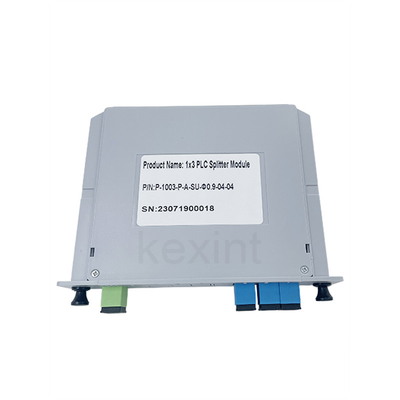 1x3 SC UPC LGX একক মোড অপটিক্যাল PLC স্প্লিটার কম সন্নিবেশ ক্ষতি ছোট আকারের কার্ডের প্রকার