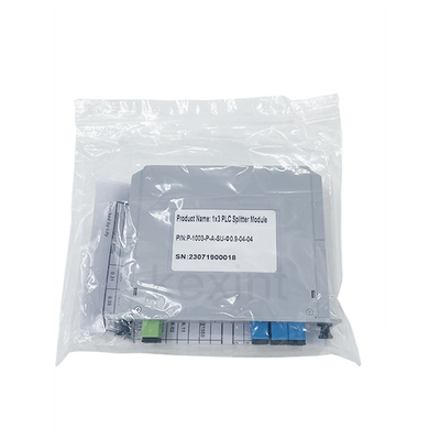 1x3 SC UPC LGX একক মোড অপটিক্যাল PLC স্প্লিটার কম সন্নিবেশ ক্ষতি ছোট আকারের কার্ডের প্রকার