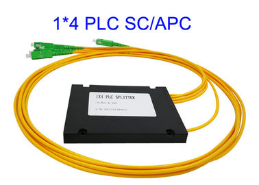 1x4 ফাইবার অপটিক PLC স্প্লিটার, FTTH ABS PLC স্প্লিটার 3.0 1260nm থেকে 1650nm তরঙ্গদৈর্ঘ্য